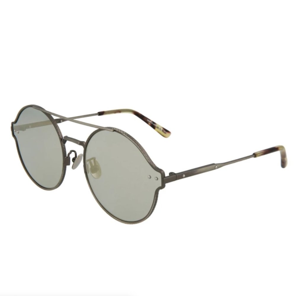 Bottega Veneta Unisex Havana Gold Metal Sunglasses!